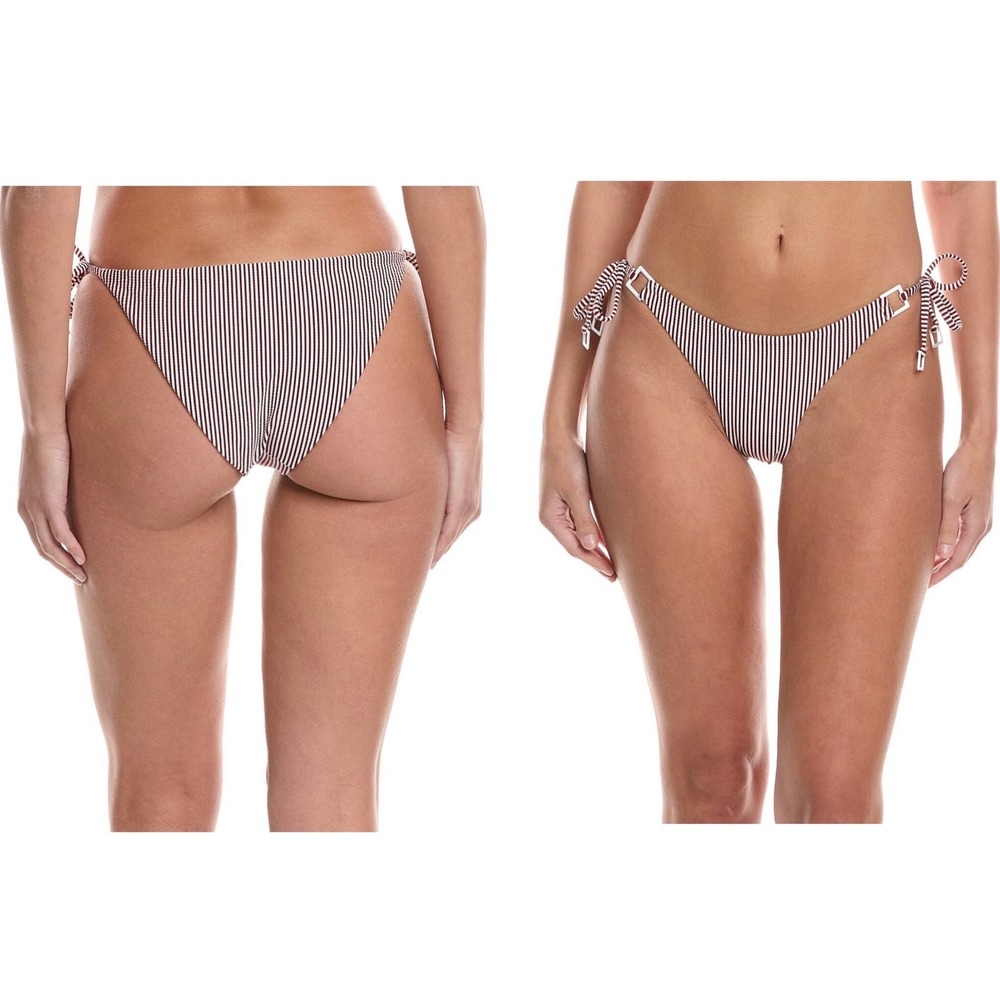 Onia coastal‎ prep red white seersucker bikini bottoms resortwear beachcore
